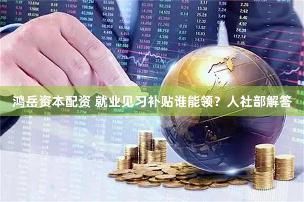 鸿岳资本配资 就业见习补贴谁能领？人社部解答