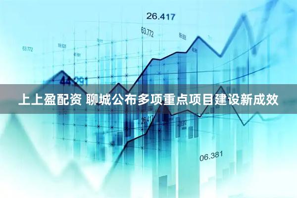 上上盈配资 聊城公布多项重点项目建设新成效